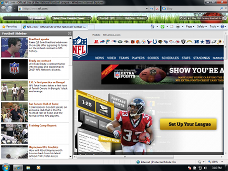Pro Football IE Browser Theme 0.9.1.0