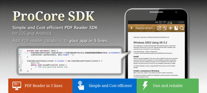 ProCore PDF Reader SDK for iOS and Android 2.1.2