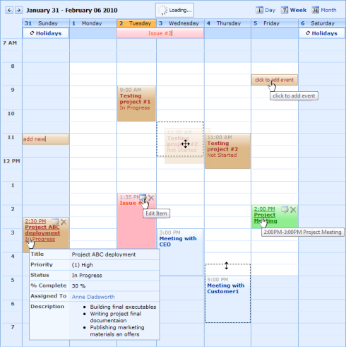 Professional Calendar Web Part 1.1