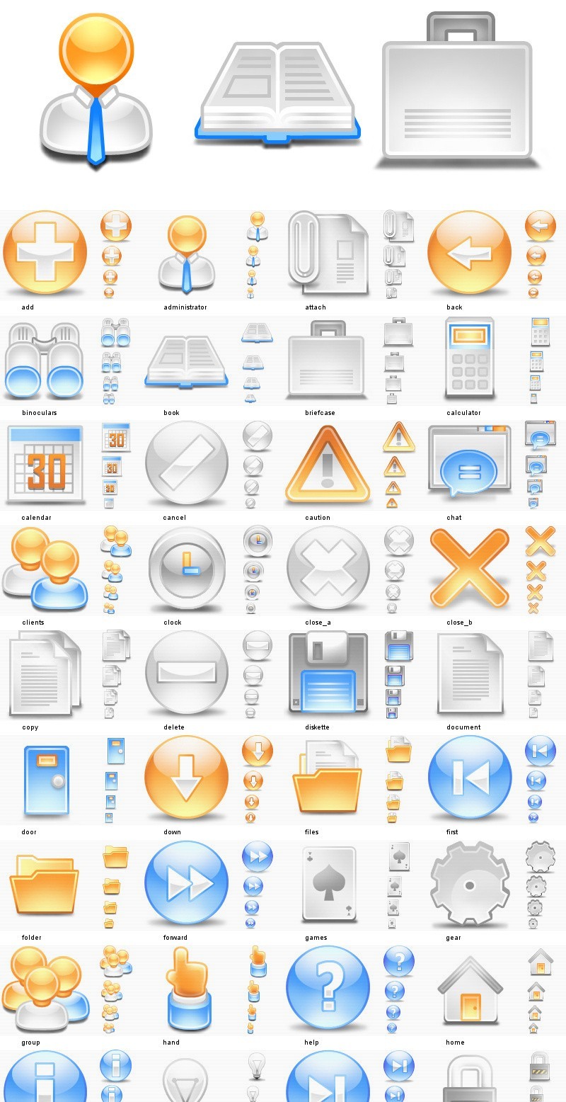 Professional icons Web 2.0 style 1.0