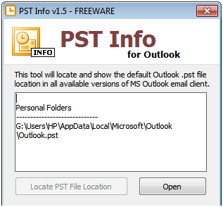PST Info Freeware Tool 1.5