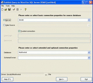 Publish Query to Word for SQL Server Standard 1.07.00