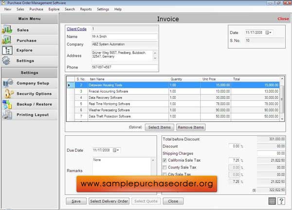 Purchase Order 3.0.1.5
