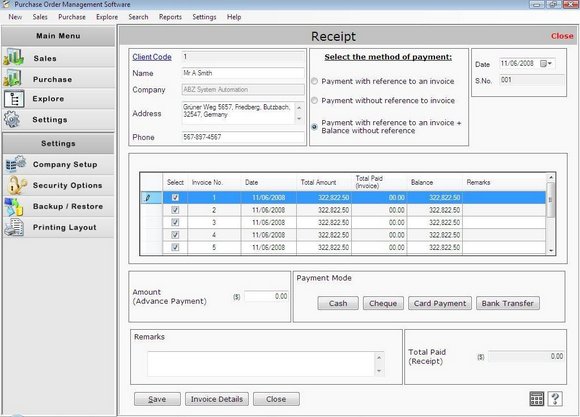 Purchase Order Invoice 2.0.1.5