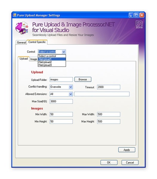 Pure Upload & Image Processor.NET for Visual Studio 1.0.1