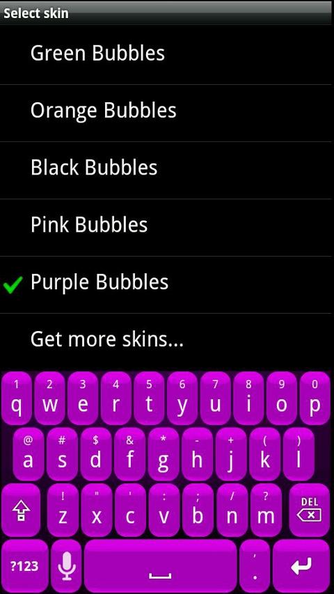 Purple Bubble HD Keyboard Skin 1.0