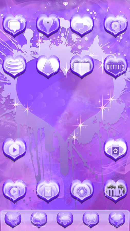Purple Haze Hearts GO Launcher 2.6