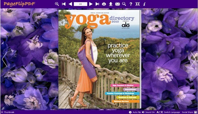 Purple templates for PDF flipping book 1.0