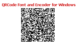 QRCode Font and Encoder for Windows 13.09