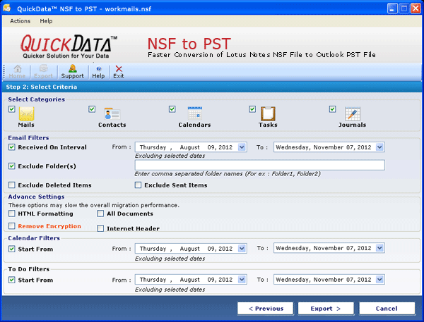 QuickData NSF to PST 1.0