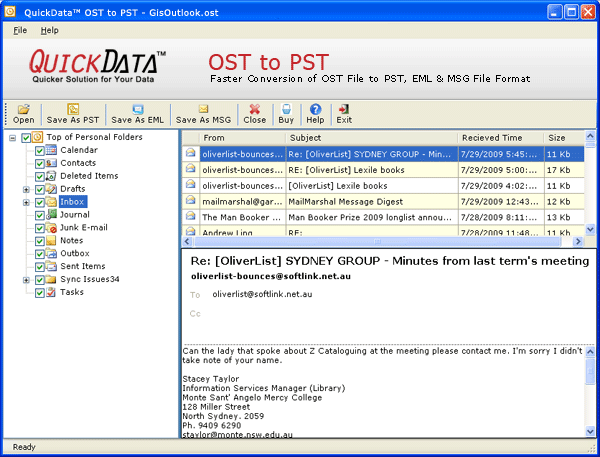 QuickData OST2PST 1.0