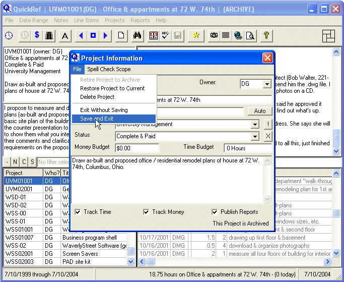 QuickRef Project Assistant 3.0.09