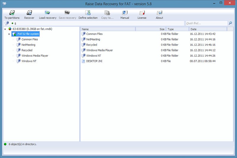 Raise Data Recovery for FAT 5.17.1