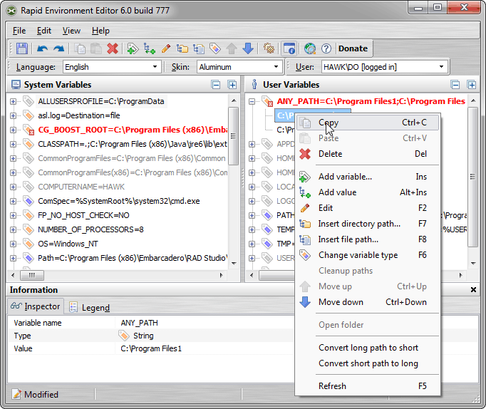 Rapid Environment Editor 7.1.0.845