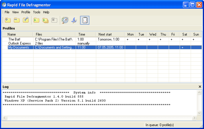 Rapid File Defragmentor 1.4 build 686