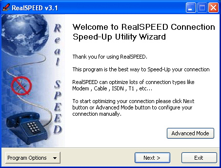 RealSPEED Connection Speed-Up Utility 3.1