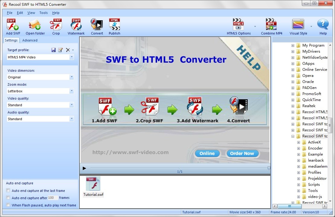 Recool SWF to HTML5 Converter 4.5.220