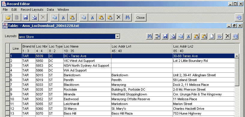 RecordEditor (Linux) 0.88a 1.0