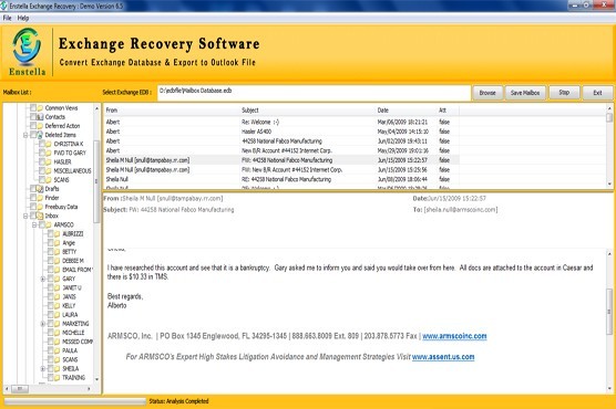 Recover EDB File to PST 6.5