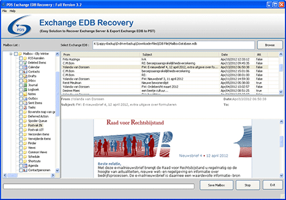 Recover Exchange EDB Free 3.2