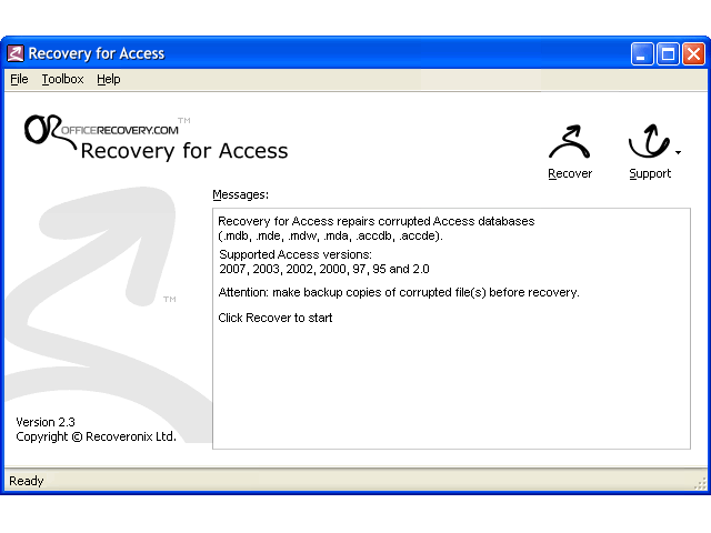 Recovery for Access 3.2.19679