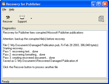Recovery for Publisher 1.0.0819