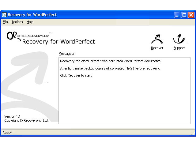 Recovery for WordPerfect 1.1.0825