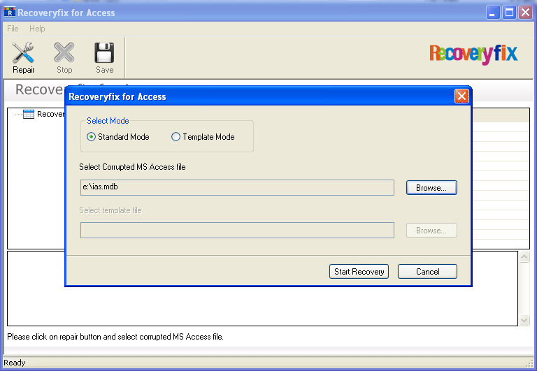 Recoveryfix for Access Repair 11.09