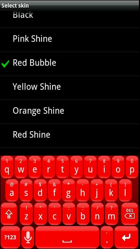 Red Bubble HD Keyboard Skin 1.0