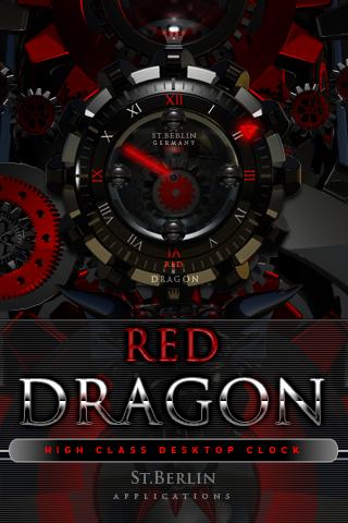 Red Dragon clock widget 2.22