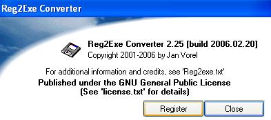 Reg2exe 2.30 Beta 1