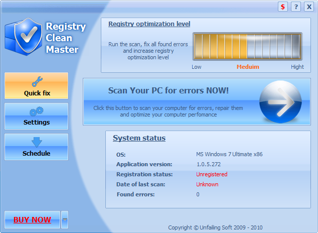 Registry Clean Master v.1.0.7.332