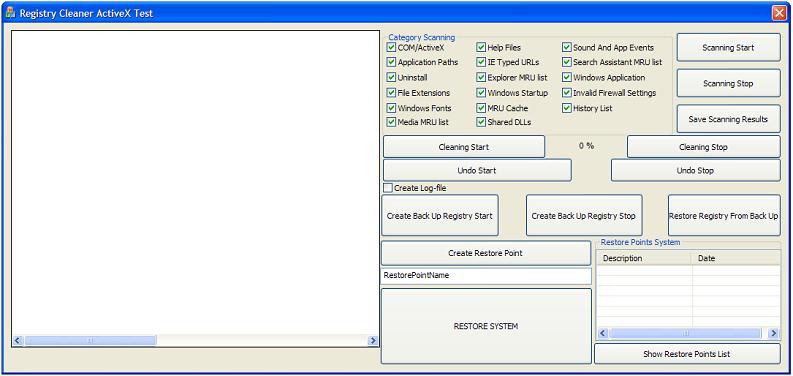 Registry Cleaner ActiveX 6.7.5