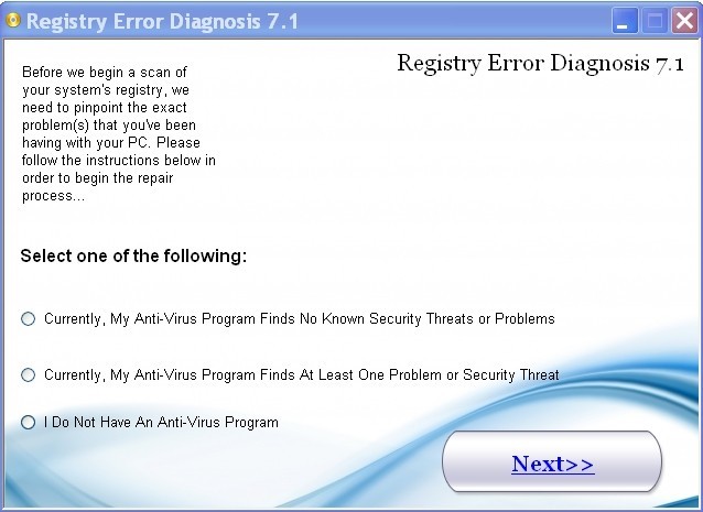 Registry Error Diagnosis 7.1