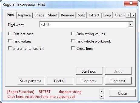 Regular Expression Find 2.36