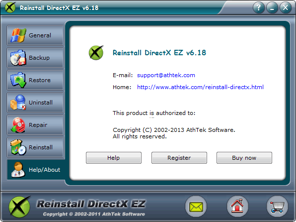 Reinstall DirectX EZ 6.18