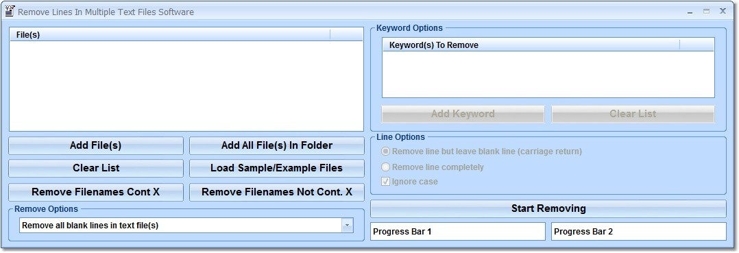 Remove Lines In Multiple Text Files Software 7.0