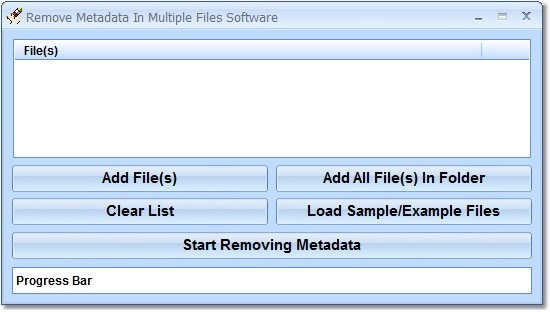 Remove Metadata In Multiple Files Software 7.0