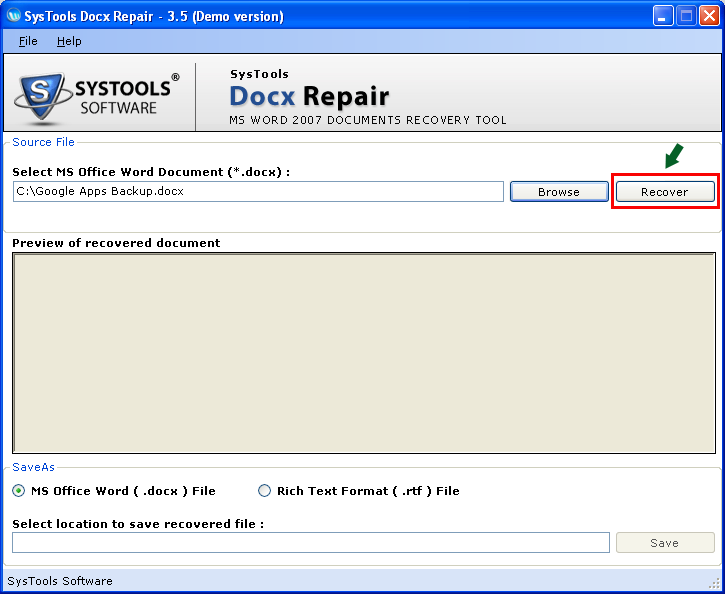 Remove Virus from Docx File 3.7