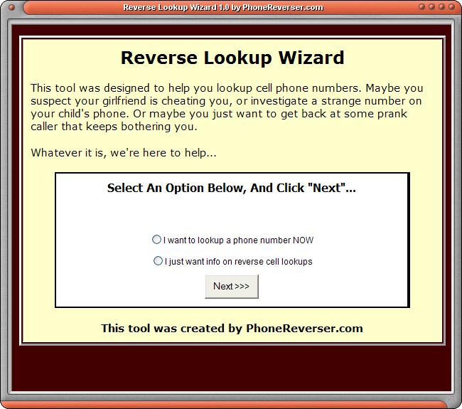 Reverse Lookup Wizard 1.0