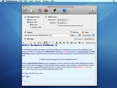 RoboPostman for Mac OS X 1.2.3