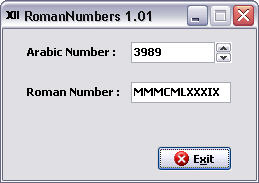 RomanNumbers 1.01