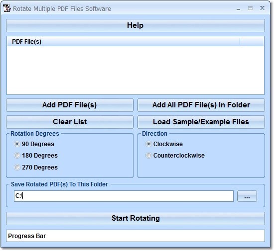 Rotate Multiple PDF Files Software 7.0