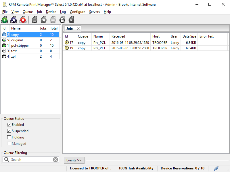 RPM Remote Print Manager Select 32 Bit 6.2.0.561