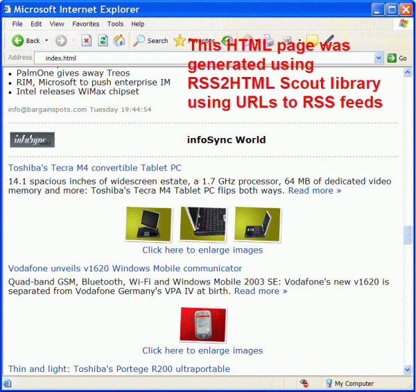 RSS2HTML Scout 1.40