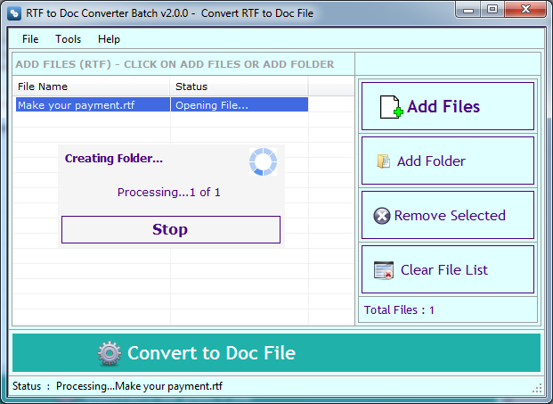RTF TO DOC Converter 2.0.0