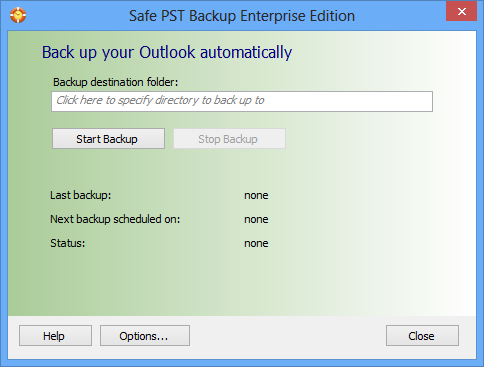 Safe PST Backup for Microsoft Outlook 2.50