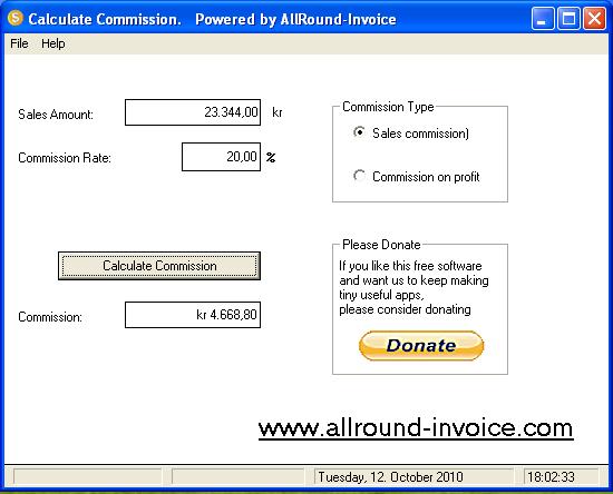 Sales Commission Calculator 1.01