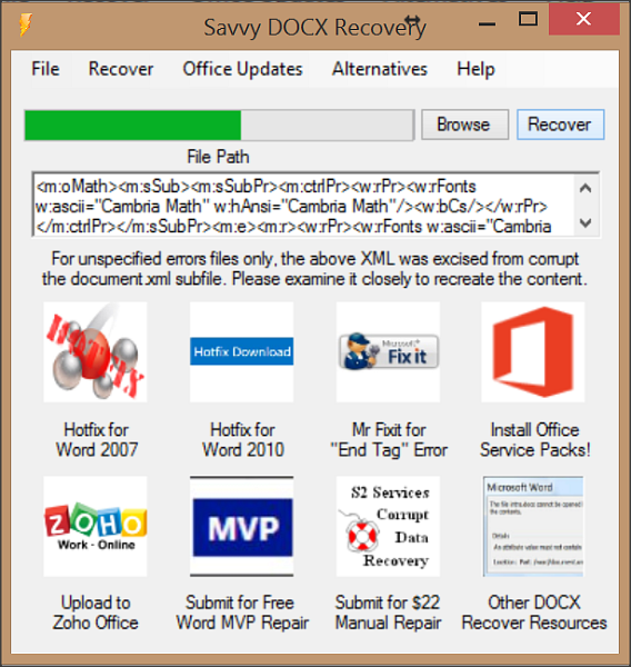 Savvy DOCX Recovery 2.0.3