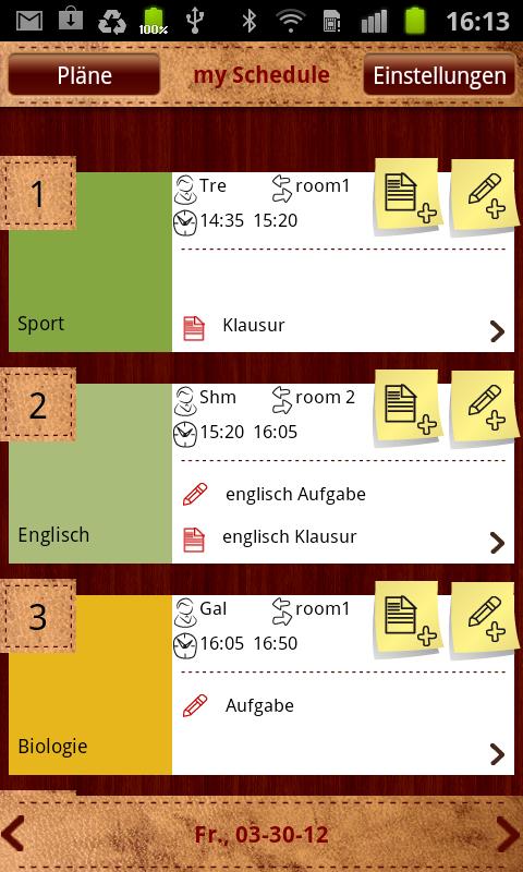 Schoolplanner Timetable 1.1